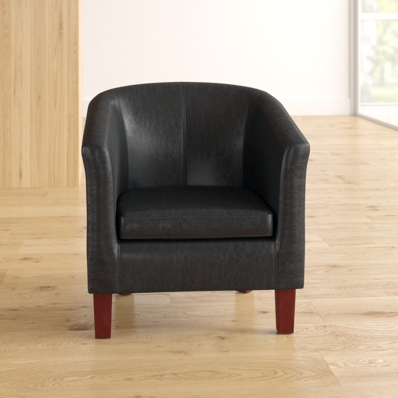Darlene Faux Leather Armchair, Black