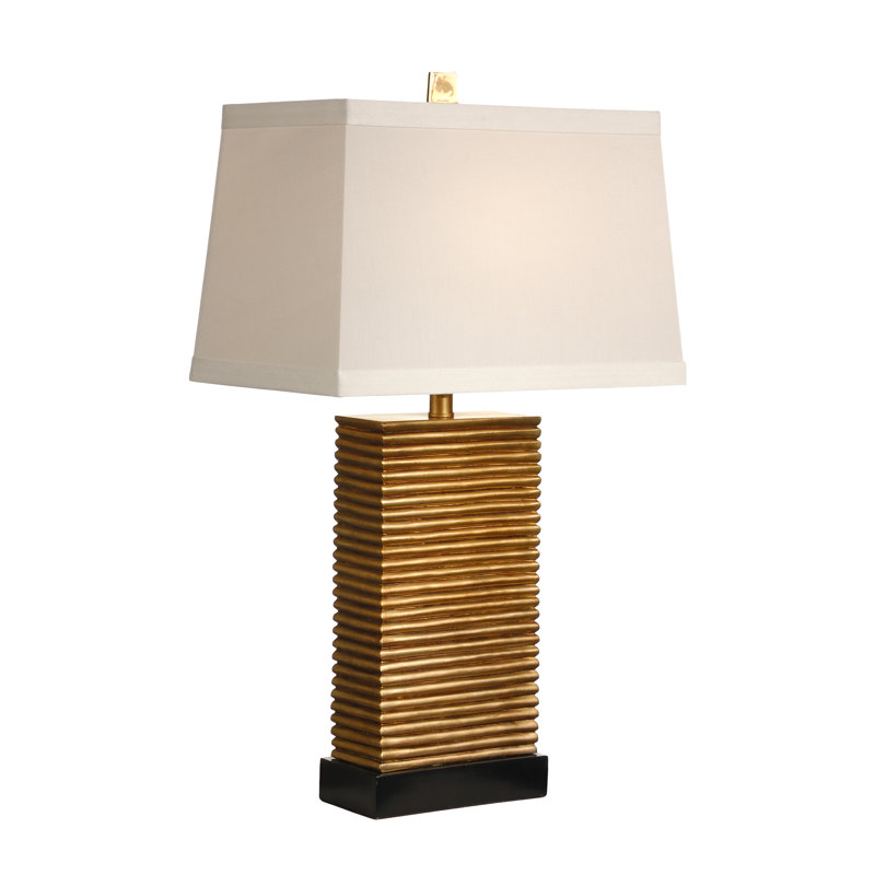 Lampe de table en or 30 po MarketPlace, Blanc cassé