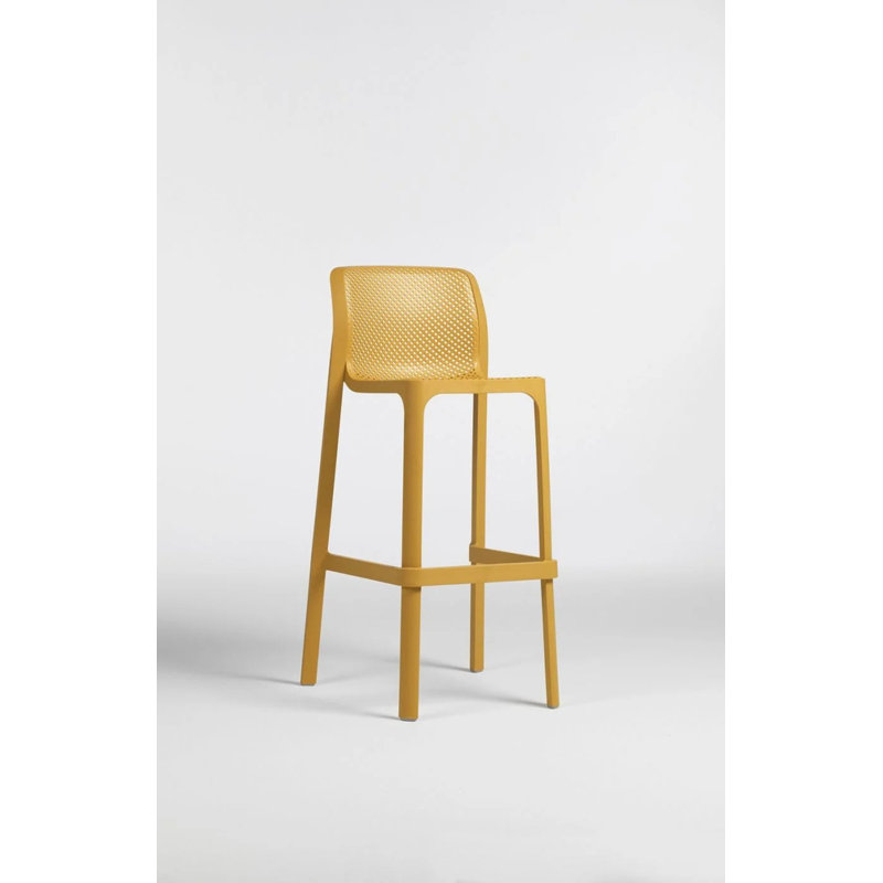 Net Outdoor Bar Stool, Mustard