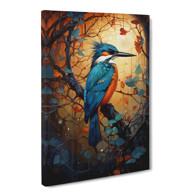 Kingfisher Futurism - Wrapped Canvas, 76cm H x 50cm W x 3cm D