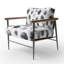 Fauteuil décoratif abstrait - Fauteuil graphite silencieux-1753494058