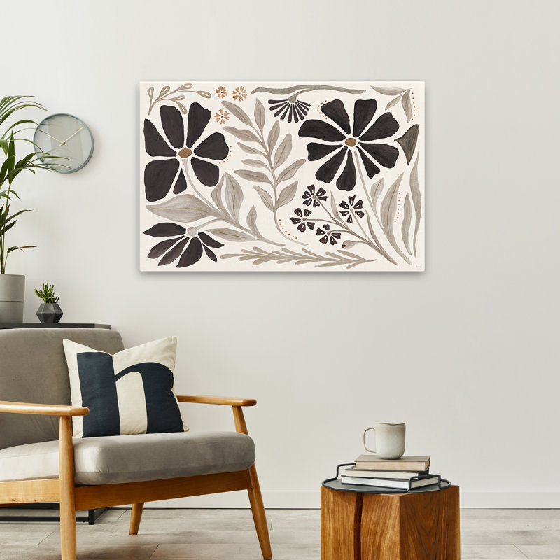 Boho - Pétales modernes I Neutre, H 24 po x l 36 po