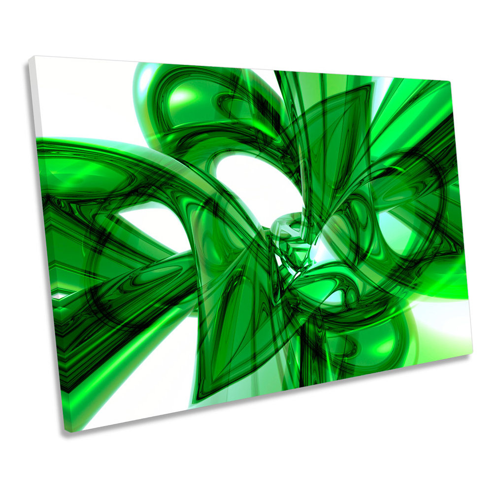 green glass wall art