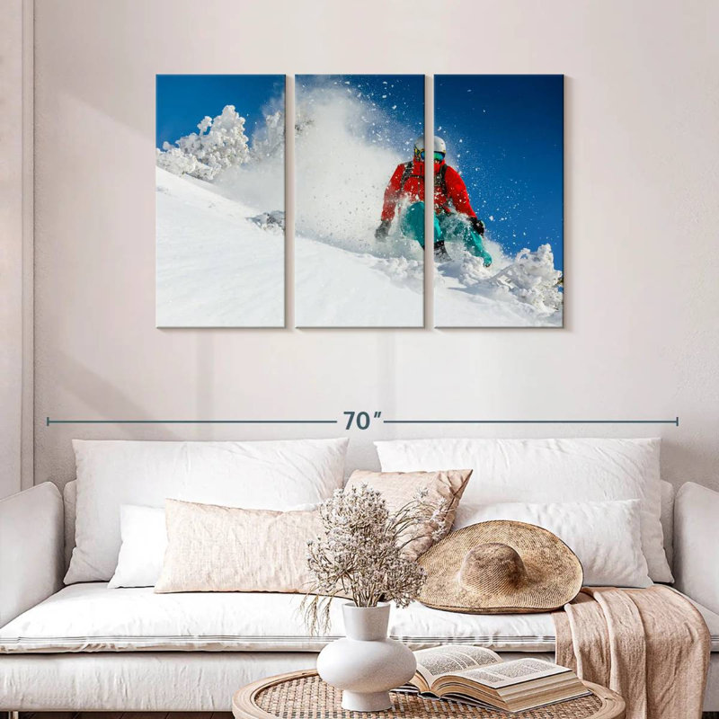 Sireci Downhill Skiing, 28" H x 45" W