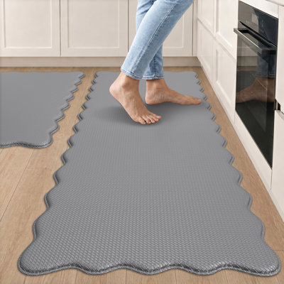 Scalloped Edge Anti Fatigue Kitchen Mats