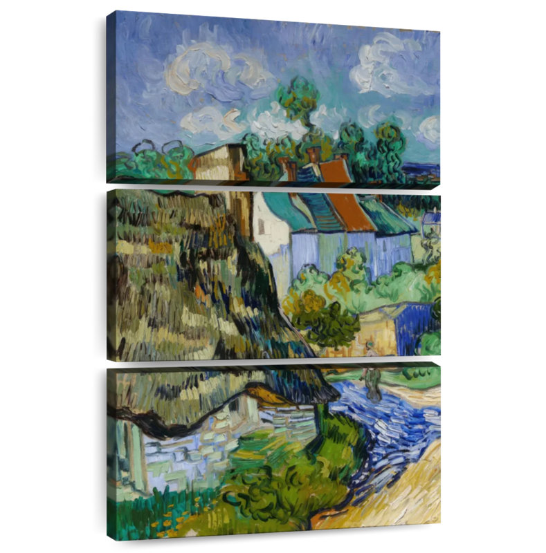 Maisons à Auvers 1890, H 32 po x l 20 po