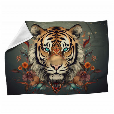Tiger Animal Machine Printed Throw Blanket