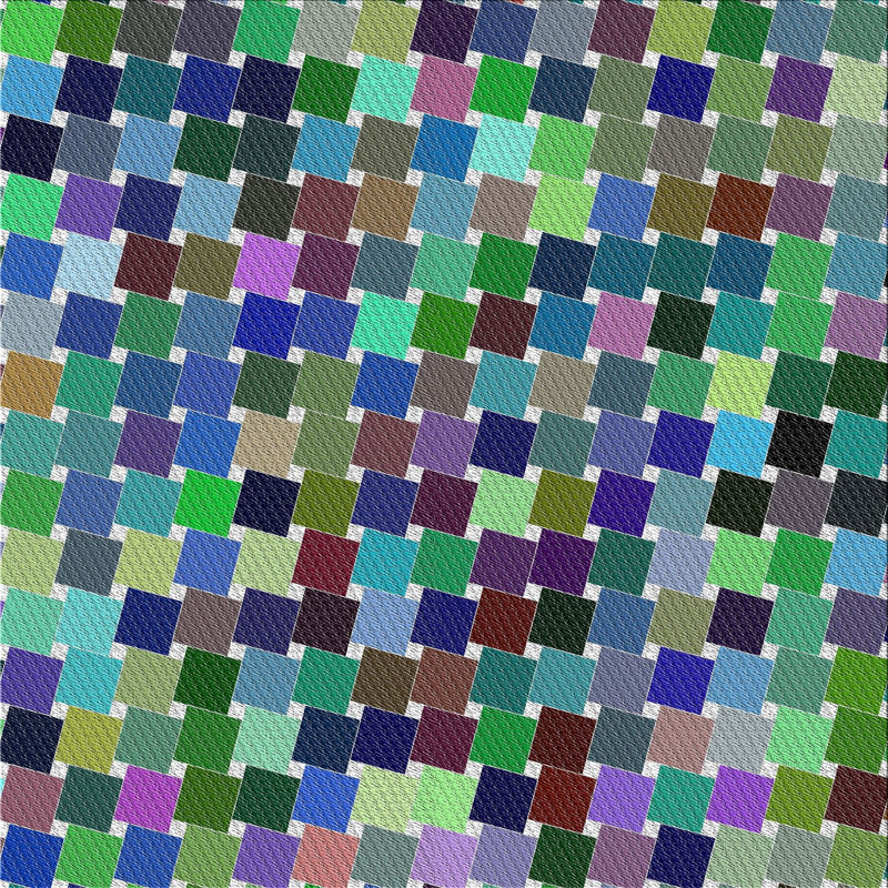 Tapis bleu à motif géométrique Kober, Carré 7 pi