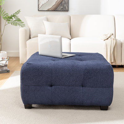 Ashyiah 32'' Wide Upholstered Tufted Ottoman