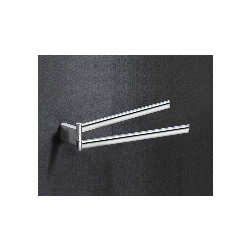 Barre à serviettes murale pivotante double Kent