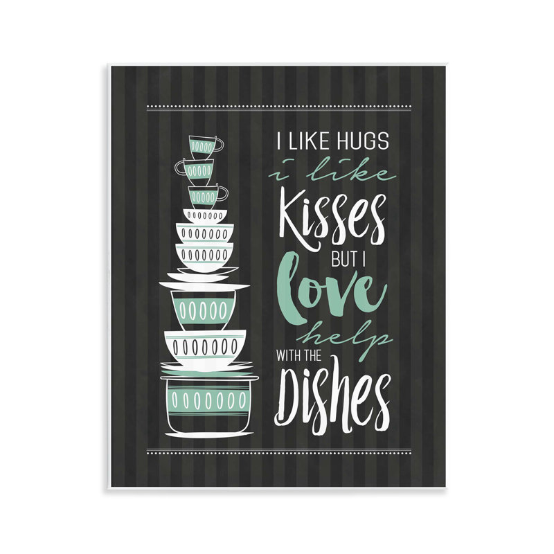 Plaque murale Love Love avec des plats, design par lettré et doublé