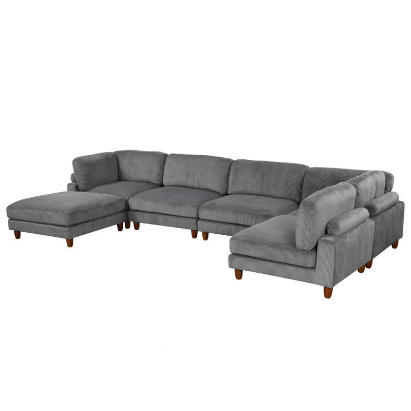 163''Modular Sectional Sofa,With Ottoman L Shaped Corner Sectional
