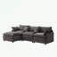 Canapé modulaire en L en chenille avec repose-pieds-690368410