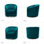 Amarante Contemporary and Classic Velvet Swivel Chair-692241070
