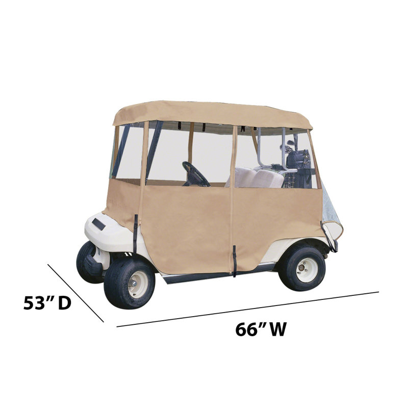 Fairway Buckle Mildew Resistant Golf Cart Cover By Classic Accessories, 2 Person Car