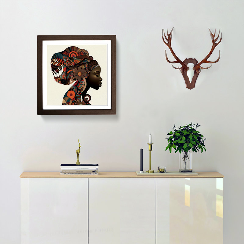 Single Picture Frame Print on Wood, Walnut