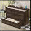 Grand lit escamotable style ferme avec station de charge, lit plateforme pliable avec grand tiroir de rangement pour chambre d'amis, petite chambre, gris rustique-448916646
