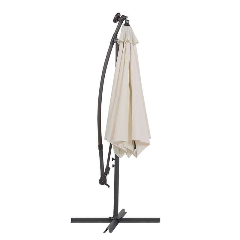 Aaronlee 285cm Lighted Cantilever Parasol, Beige