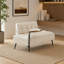 Canapé moderne deux places en velours avec dossier et table d'appoint pivotante, 137 cm (54 po)