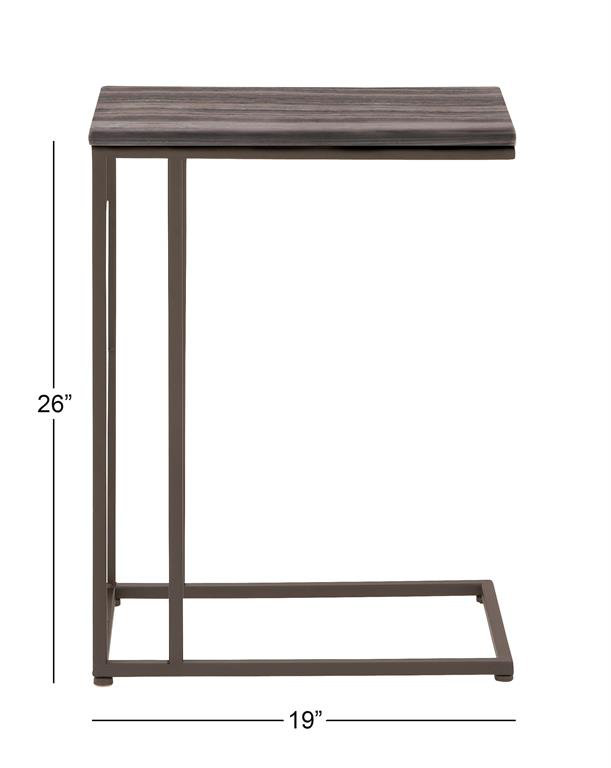 C-Shaped Computer Tray Table 2 Piece Set, Gray