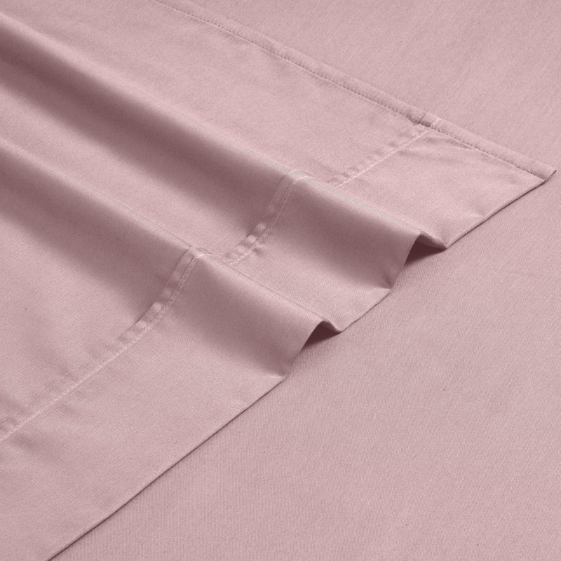 Superior 1200-Thread Count Wrinkle Resistant Cotton Blend Deep Pocket Sheet Set, Full 4Pc Sheet Set, Lavender