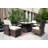 Sipes 6 - Person Wicker Patio Dining Set with Square Table , Cushions Included