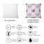 Coussin décoratif à motif de fleurs roses et rouges sur fond rose-1690392113