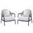 Light Gray Cushion/Black Brown Frame
