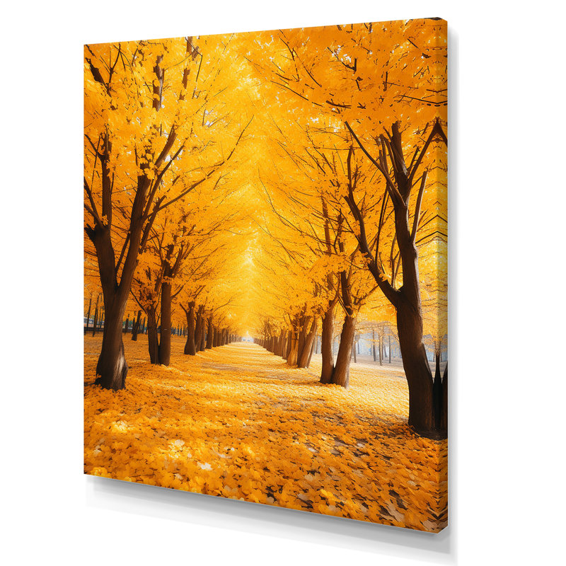 «Tree Golden Autumn Canopy I», reproduction sur toile, H 32 po x l 24 po x P 1 po, Toile tendue