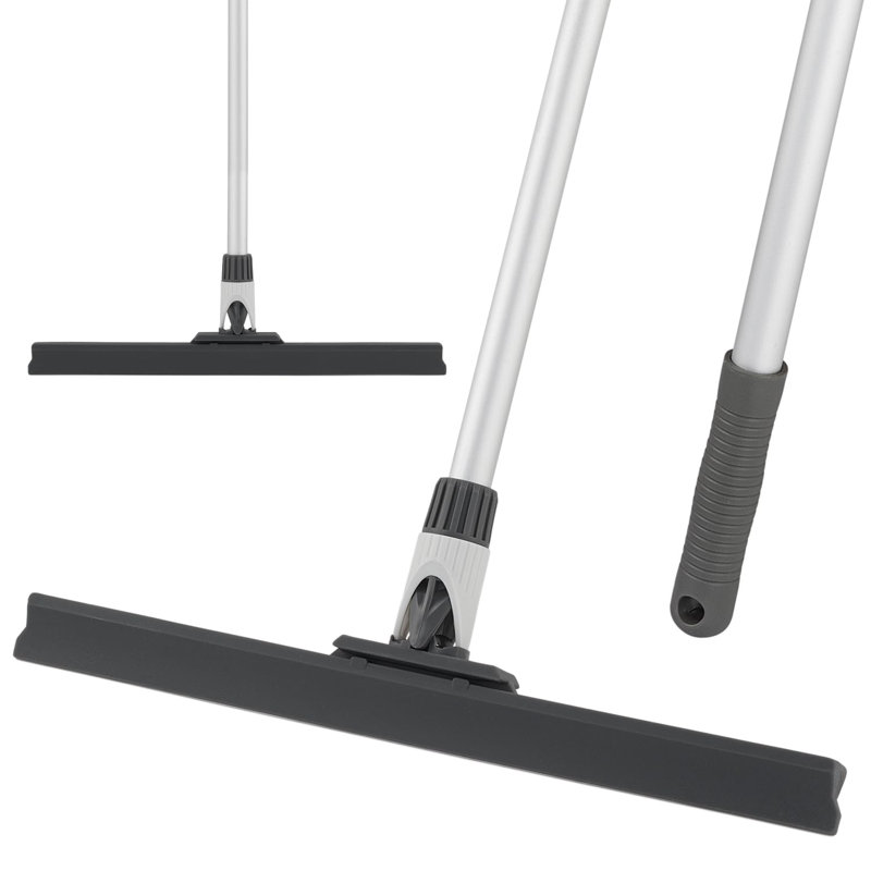 Raclette Superio pour plancher en béton, carrelage, fenêtres, Windsheilds, douches, piscine, garage, raclette en silicone robuste pour grattoir à plancher en caoutchouc avec poignée en aluminium de 55 po de long