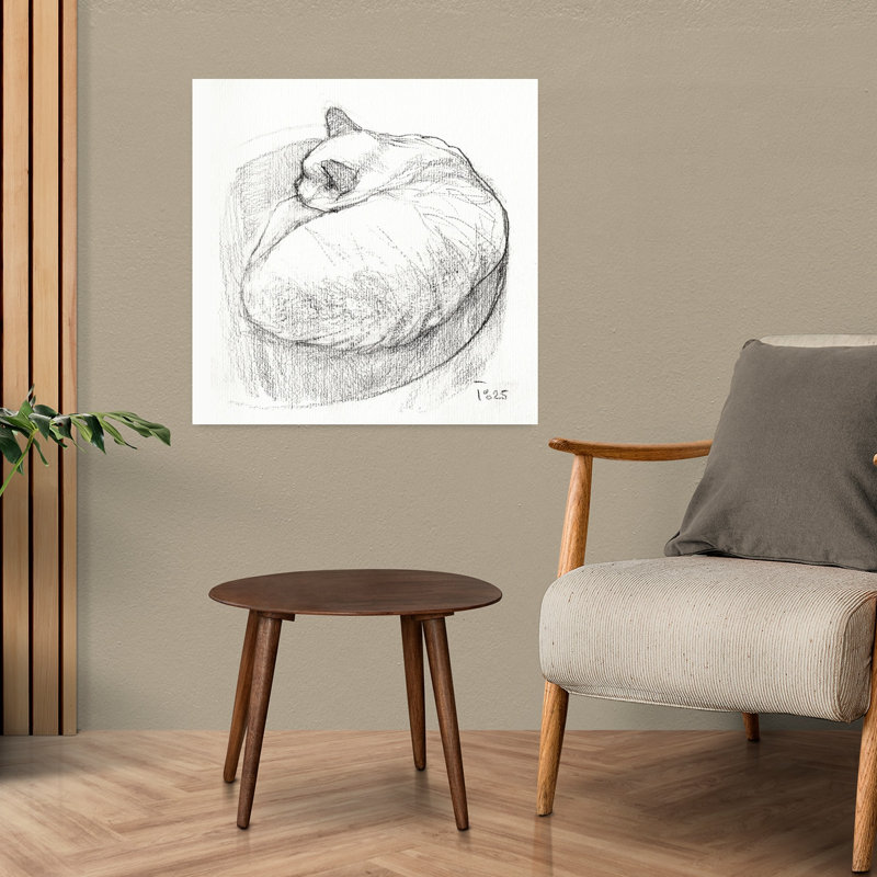 Art contemporain, art contemporain pour chat, H 24 po x l 24 po