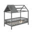 Lit simple en bois avec clôture-228077495