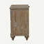 Table de chevet simple en bois massif avec placage chêne rustique simple avec USB-A et USB-C
