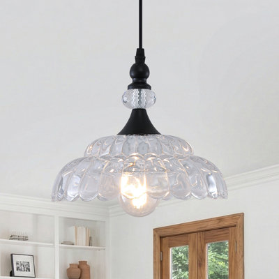 Luminaire suspendu en verre 1 lumière
