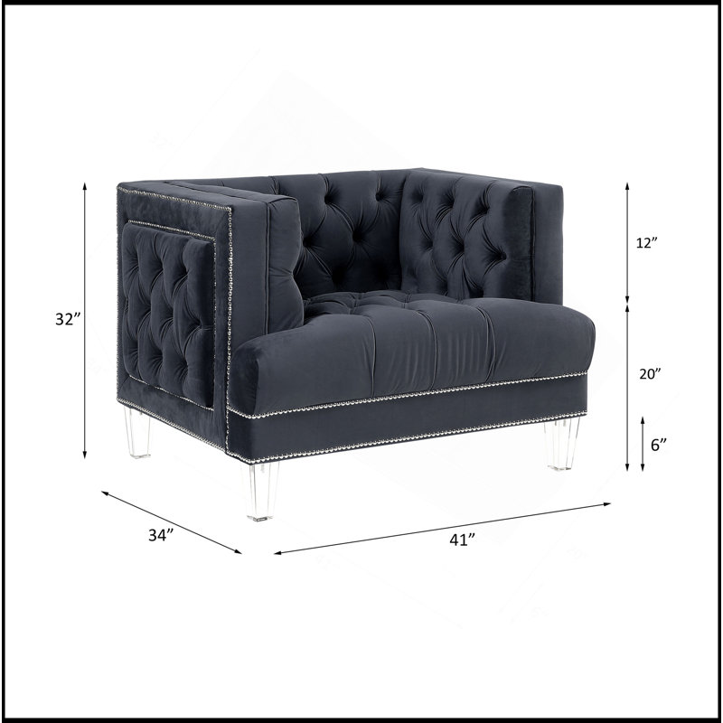 Chaise en velours gris anthracite, Gris anthracite