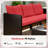 3 Piece Outdoor Patio Furniture Set, All-Weather PE Rattan Sofa Set With Glass Table & Cushions, Perfect For Garden, Poolside, Yard-1699292017