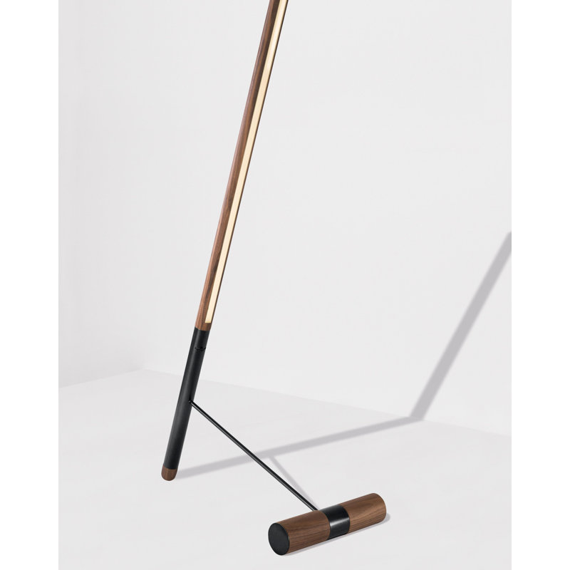 Linea LED Floor Lamp, Graphite, Walnut