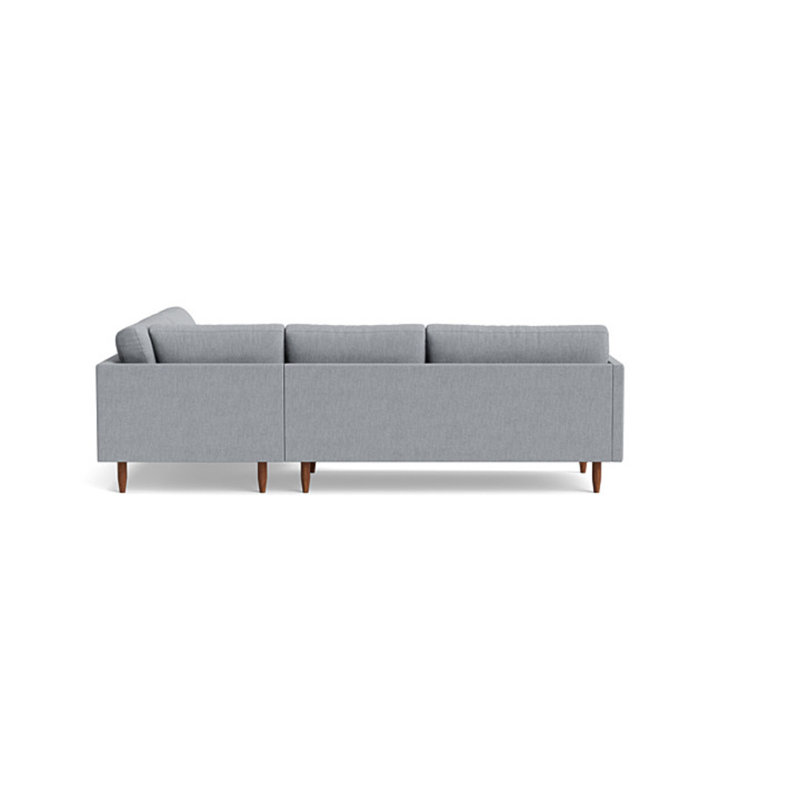 Skinny Fat Sectional, Performance Weave - Zinc, Right Hand Facing