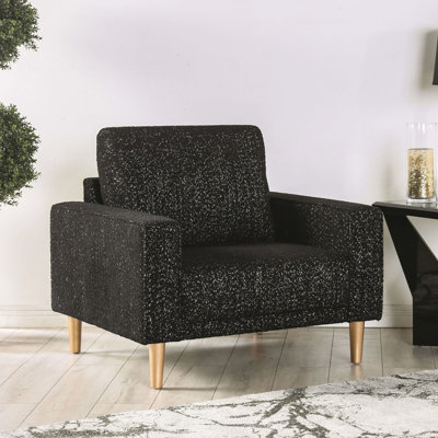Chaise contemporaine l 39,4 po, noir