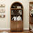 70.9” Tallarched Retro Display Cabinet With Grille Doors - Golden Handle MDF Storage Unit For Home Office/Living Room/Kitchen-122049017
