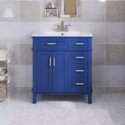 Ensemble de meuble-lavabo autoportant 30 po avec comptoir en céramique 30 po