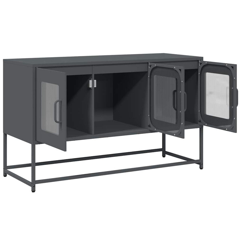 Ambrosio Unfinished TV Stand for TVs up to 40", Anthracite