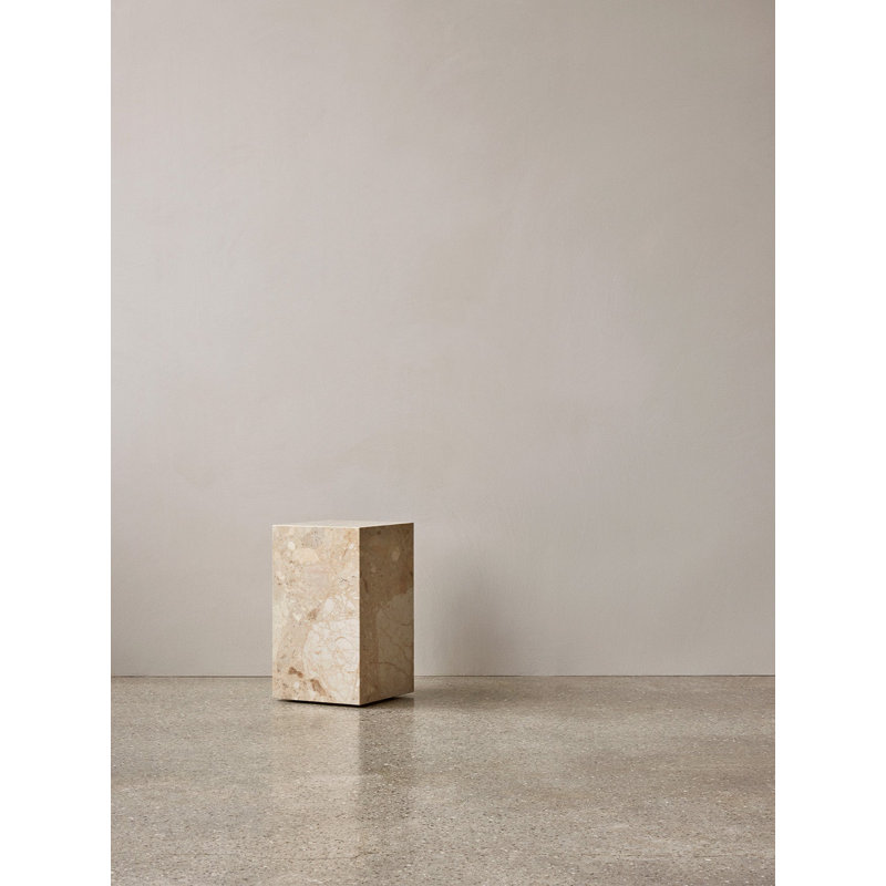 Plinth End Table, 20.1" H x 11.8" W x 11.8" D, Kunis Breccia