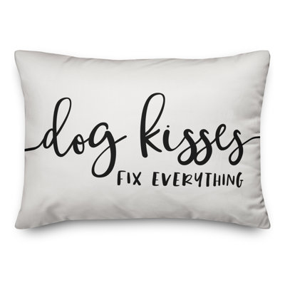  Dog Kisses Fix Everything Lumbar Pillow
