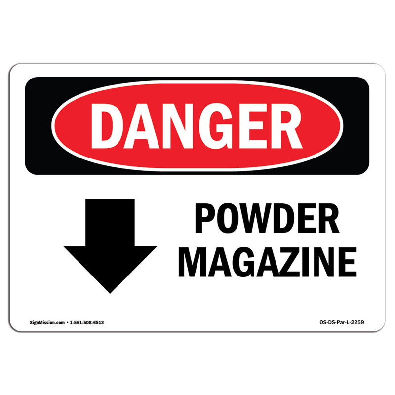 Signe de danger, H 18 po x l 24 po x P 0,1 po