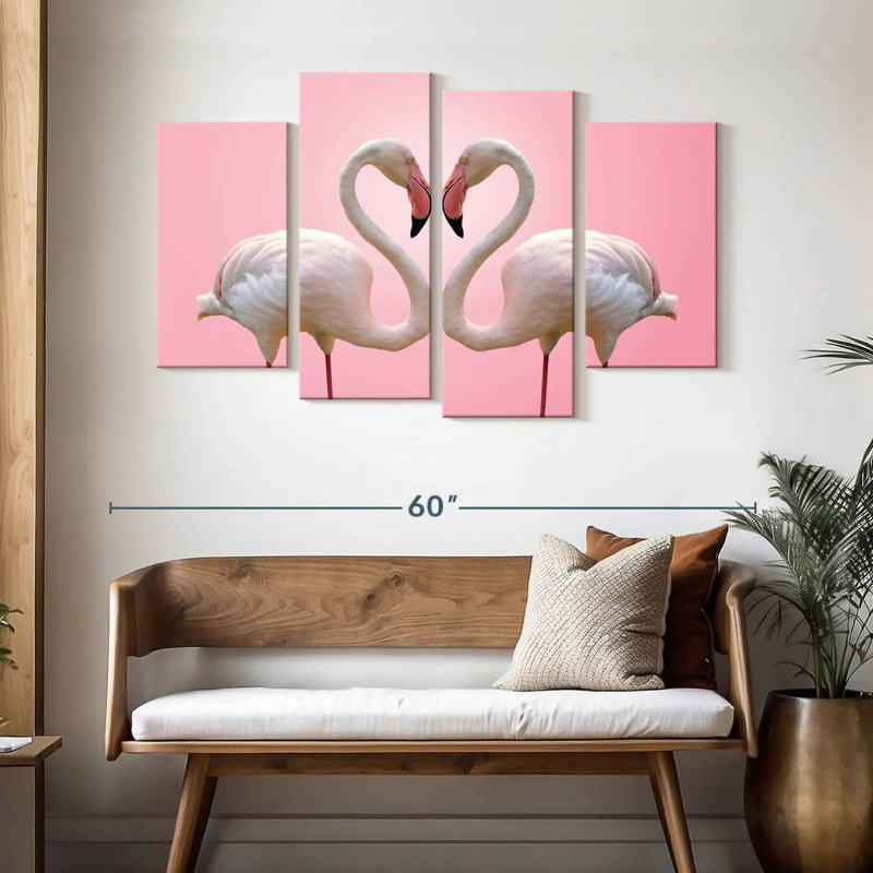 Brampt Flamingo Affection, H 32 po x l 52 po