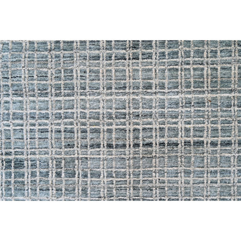 Hand Knotted Area Rug in Light Blue/Beige