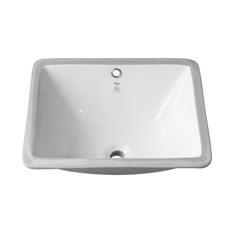 Fay 13.5'' Porcelain Rectangular Bathroom Sink with Overflow