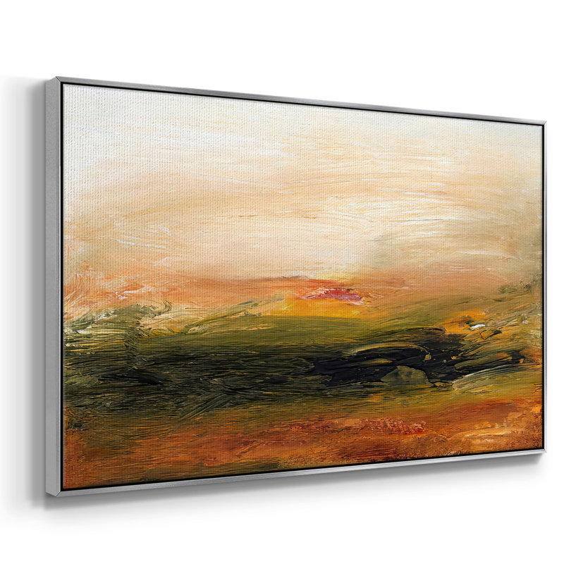 " Lingering Light I ", 17" H x 25" W x 2" D, Silver Framed