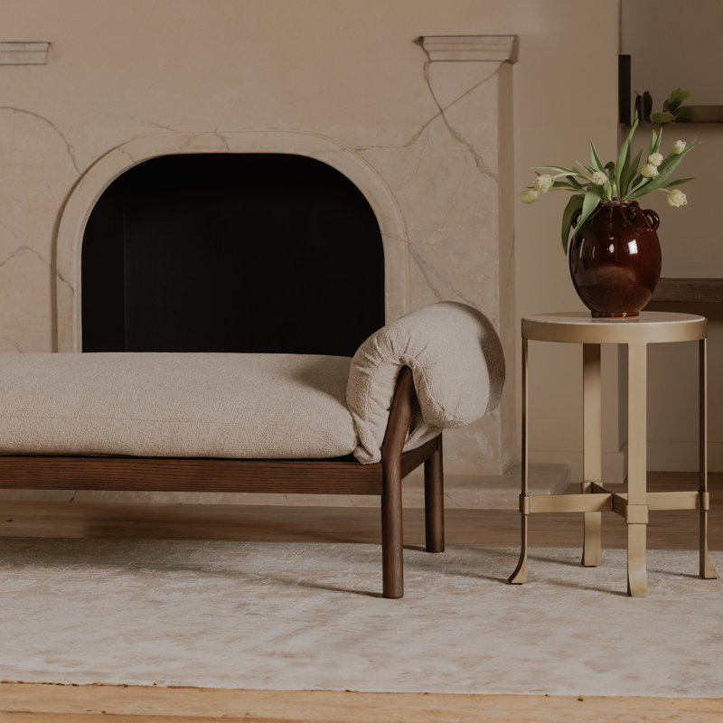 Table d'appoint Holli Marble, Travertin